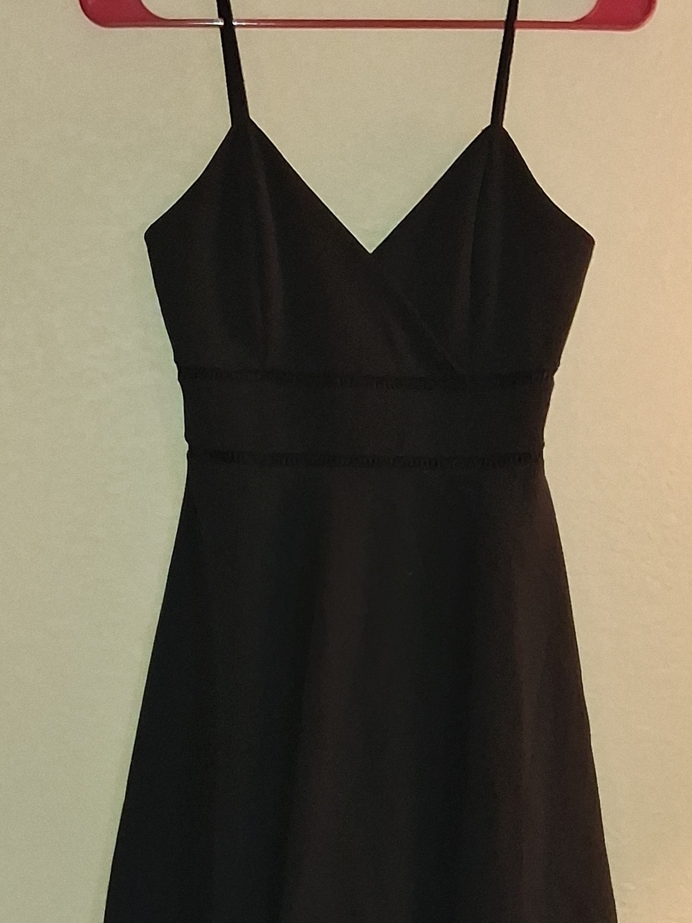 Elegant Black Strapless-Style A-Line Dress with Slim Straps